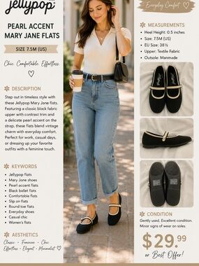 Jellypop Black and Cream Mary Jane Flats